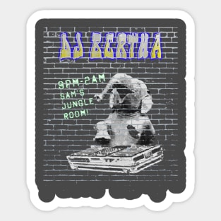 DJ Bertha (transparent) Sticker